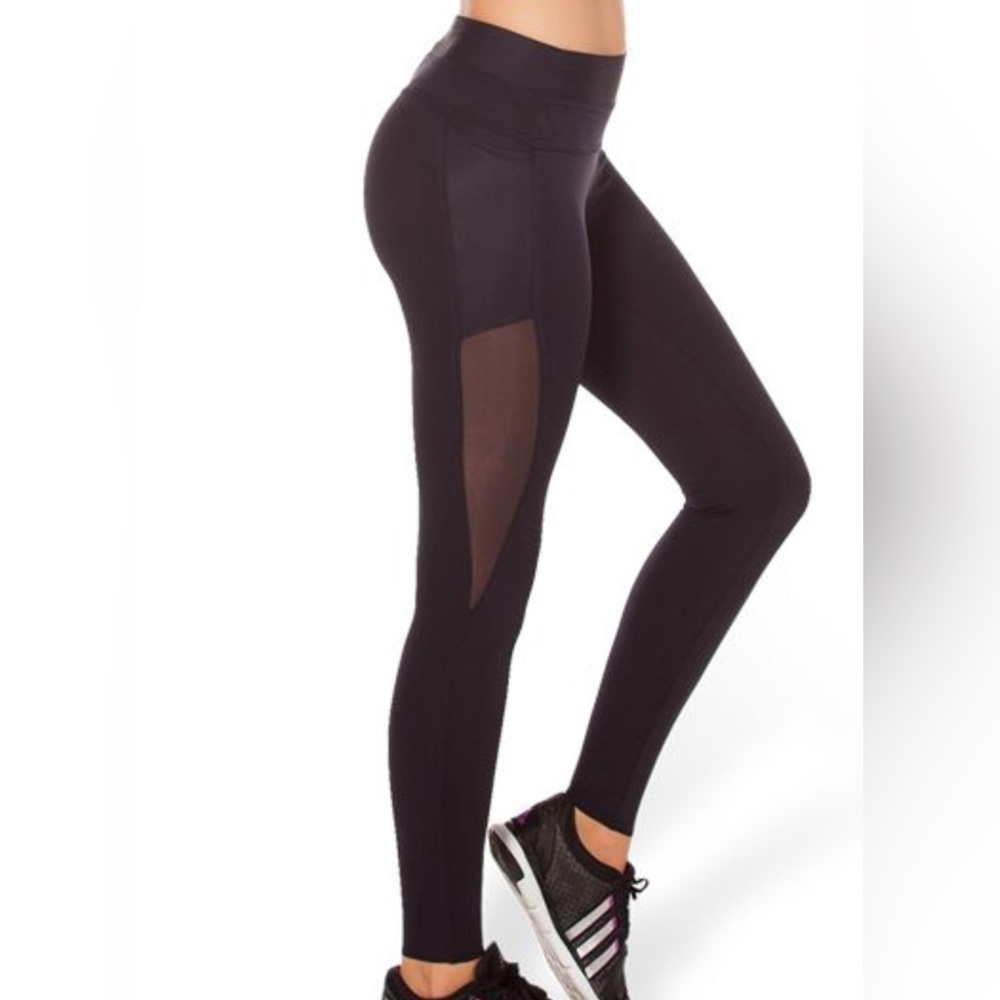 Blackmilk Women's Black Mesh Panel Leggings size medium